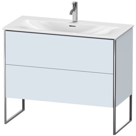 Duravit Xsquare Floor Standing Vanity Unit Light Blue Satin Matt XS452509797